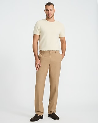 Classic Almond Brown Stretch Dress Pant