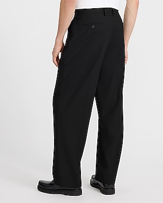 Baggy Black Stretch Dress Pant