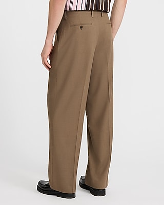 Baggy Mocha Stretch Dress Pant