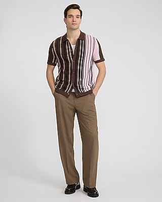 Baggy Mocha Stretch Dress Pant
