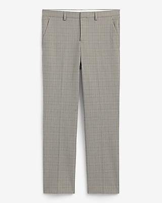 Classic Plaid Stretch Dress Pant