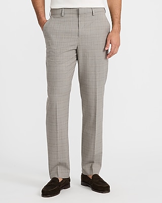 Classic Plaid Stretch Dress Pant