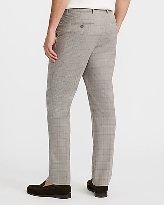 Classic Plaid Stretch Dress Pant