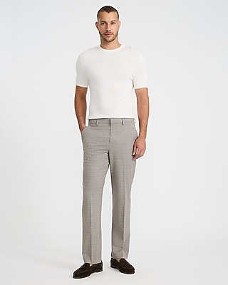 Classic Plaid Stretch Dress Pant