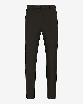 Slim Olive Wool-Blend Modern Tech Suit Pant