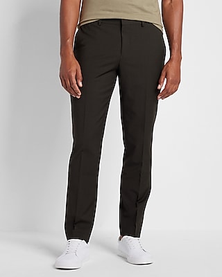 Slim Olive Wool-Blend Modern Tech Suit Pant