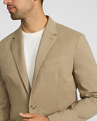 Slim Tan Washable Chino Blazer - image 3