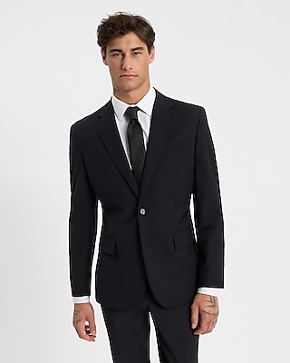 Slim Black Wool-blend Modern Tech Suit Vest