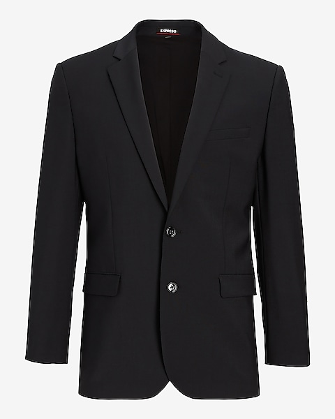Slim Black Wool-blend Modern Tech Suit Jacket | Express