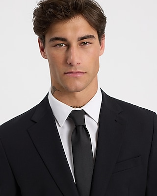 Slim Black Wool-blend Washable Modern Tech Suit Jacket | Express