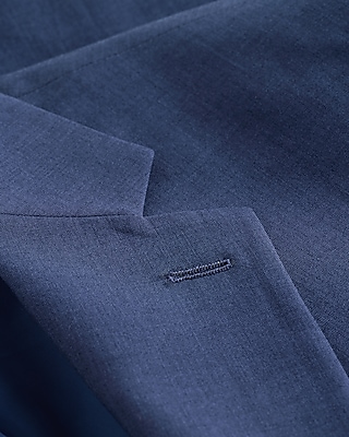 Relaxed Blue Stretch Suit Jacket