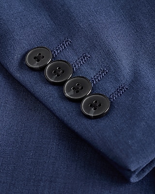 Relaxed Blue Stretch Suit Jacket