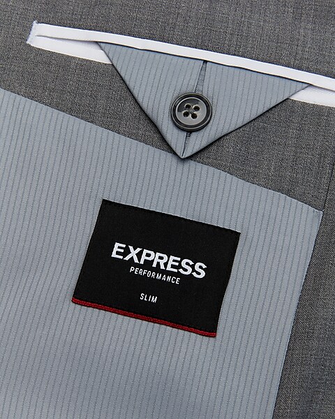 Express Slim Black Performance Stretch Wool-Blend Tuxedo Jacket Black Men's 40