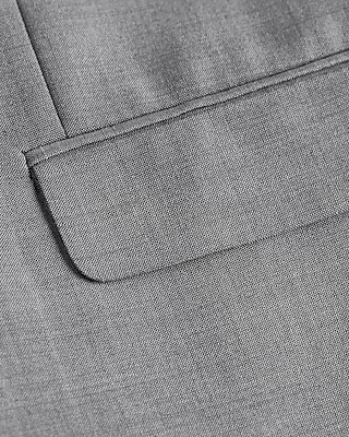 Slim Solid Gray Wool-Blend Modern Tech Suit Jacket