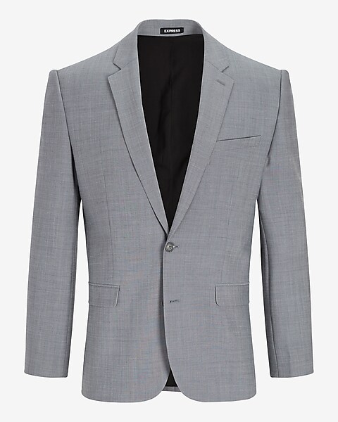 Extra Slim Gray Wool-blend Modern Tech Suit Jacket