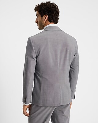 Classic Gray Wool-blend Modern Tech Suit Jacket | Express