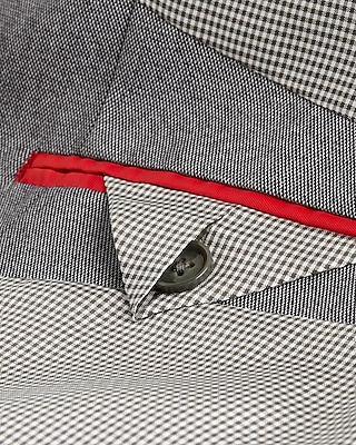 Classic Textured Gray Cotton-Blend Suit Jacket