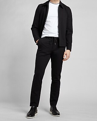 Solid Black Luxe Comfort Soft Harrington Jacket - image 4