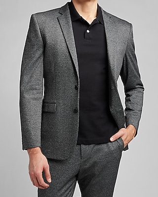 Extra Slim Gray Houndstooth Soft Suit Jacket
