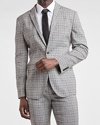 Gray plaid hotsell suit jacket