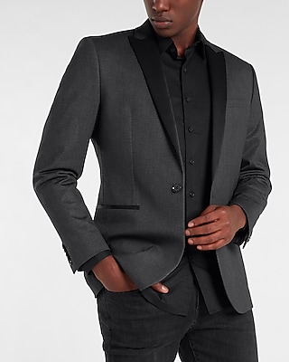 black fitted blazer men