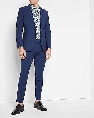 navy and light blue suit