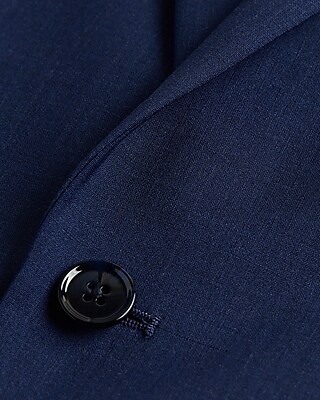 Extra Slim Blue Wool-Blend Washable Modern Tech Suit Jacket