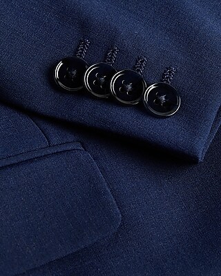 Extra Slim Blue Wool-Blend Washable Modern Tech Suit Jacket