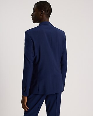 Extra Slim Blue Wool-Blend Washable Modern Tech Suit Jacket
