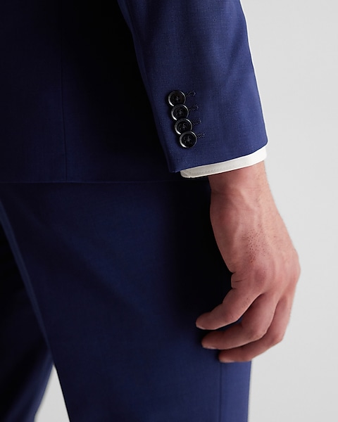 Extra Slim Blue Wool-blend Modern Tech Suit Jacket