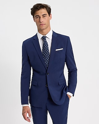 Extra Slim Light Blue Slub Suit Jacket Express