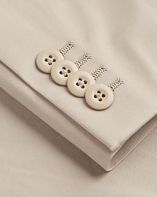 Extra Slim Solid Khaki Cotton Suit Jacket