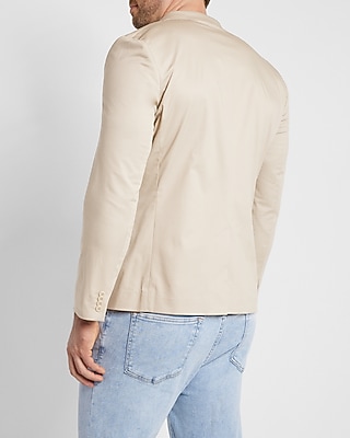 Extra Slim Solid Khaki Cotton Suit Jacket