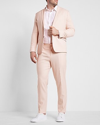 Slim Solid Slub Pink Hyper Stretch Suit Jacket Express