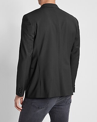 Slim Black Wool-blend Modern Tech Blazer | Express