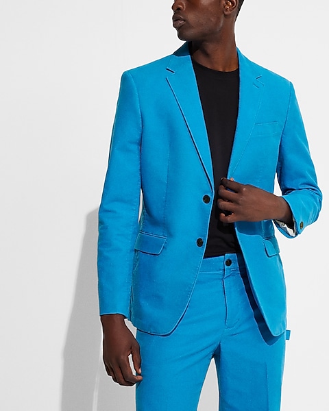electric blue suits for men