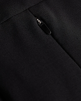 Slim Black Wool-Blend Modern Tech Blazer