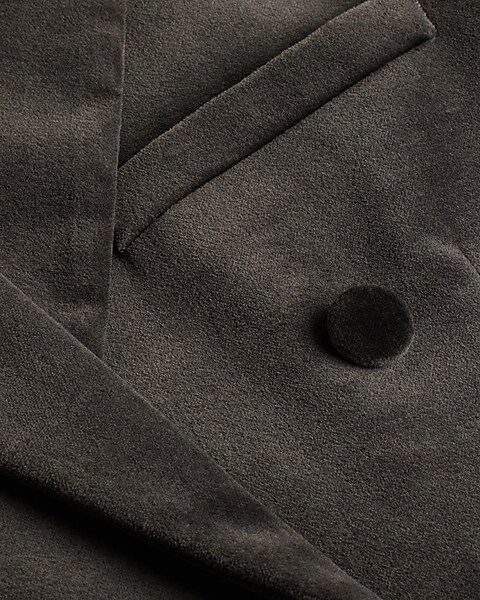 Double-Breasted Wool Tuxedo Coat - Luxury Black