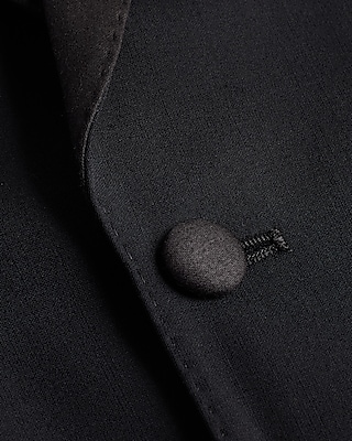 Slim Black Performance Stretch Wool-Blend Tuxedo Jacket