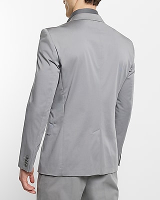 Extra Slim Gray Cotton Stretch Suit Jacket