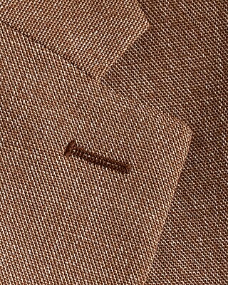 Slim Light Brown Slub Suit Jacket