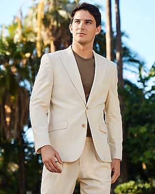 Extra Slim Striped Seersucker Suit Jacket