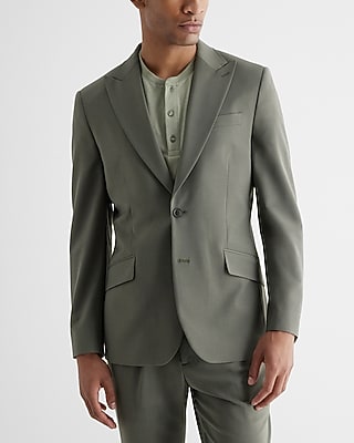 Extra Slim Olive Wool-blend Modern Tech Suit Jacket | Express