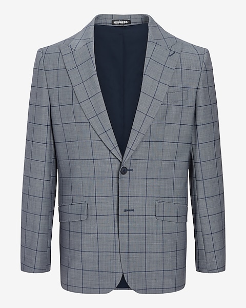 Extra Slim Windowpane Wool-blend Modern Tech Suit Jacket Extra Slim Windowpane Wool-blend Modern Tech Suit Jacket