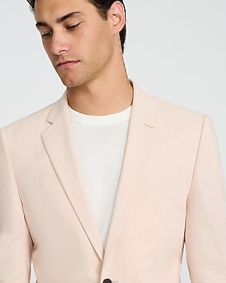 Extra Slim Linen-Blend Striped Suit Jacket