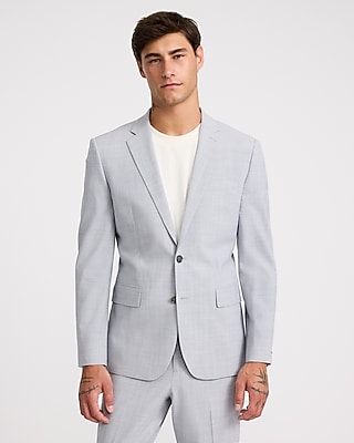 Extra Slim Light Gray Wool-blend Modern Tech Suit Jacket