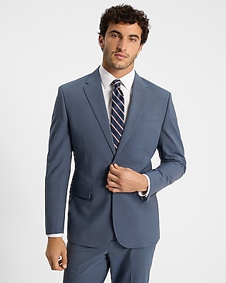 Extra Slim Dusty Blue Wool-blend Modern Tech Suit Jacket