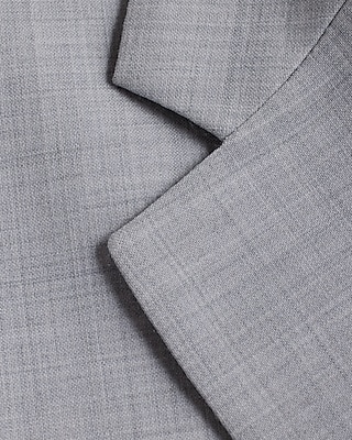 Slim Light Gray Wool-Blend Modern Tech Suit Jacket