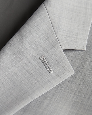 Classic Light Gray Wool-Blend Modern Tech Suit Jacket