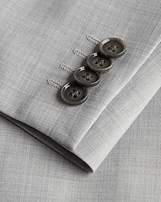 Classic Light Gray Wool-Blend Modern Tech Suit Jacket